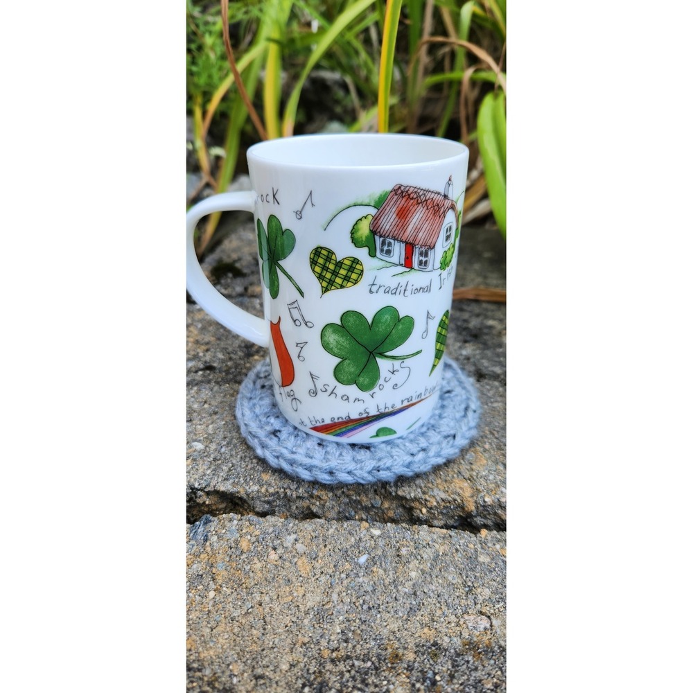 Crown Trent Fine Bone China Irish Shamrock St Patricks Day Mug Made in England